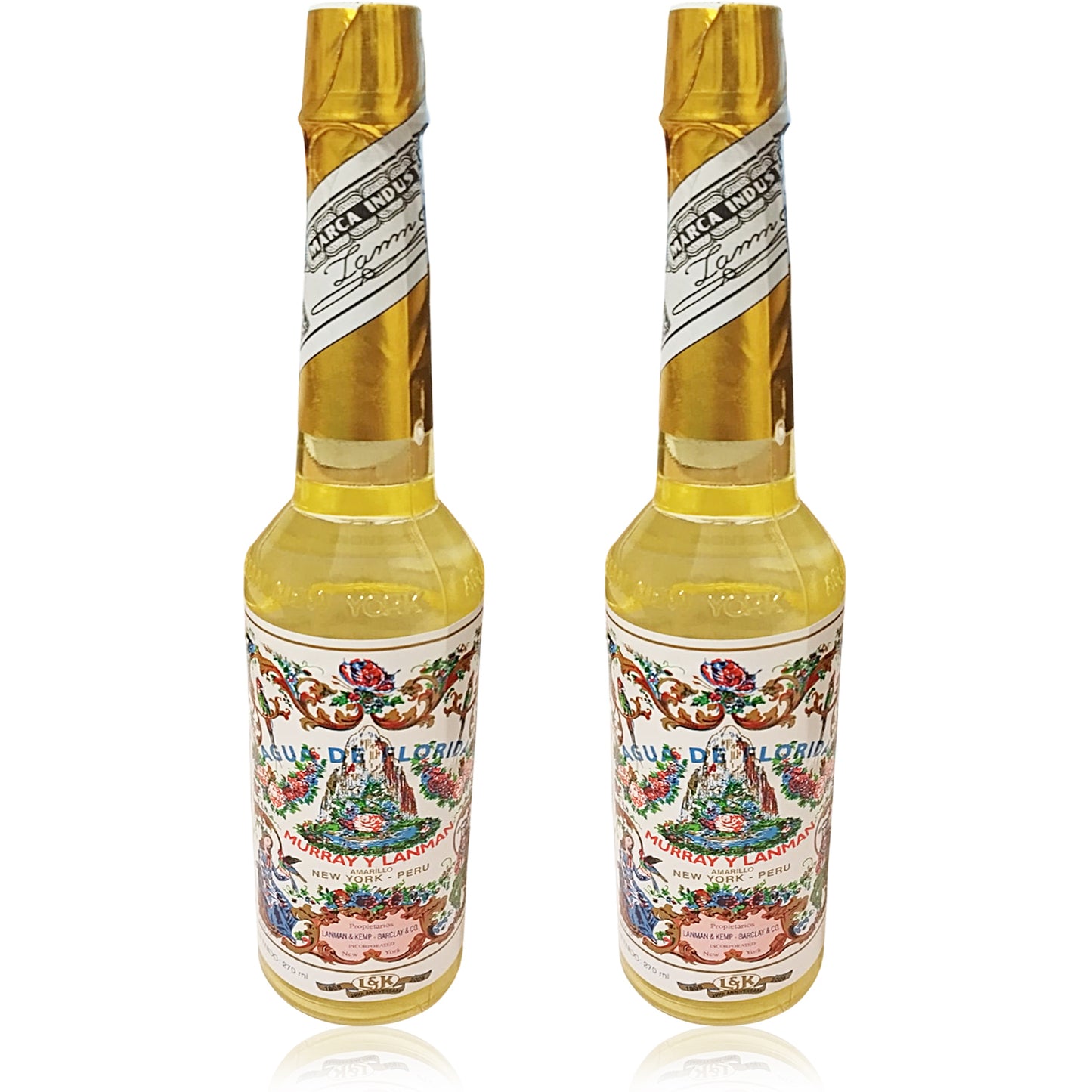 Colonia de Agua Florida 270 ml - Perú - Pack 【2 】- Limpia, purifica y aleja energías negativas
