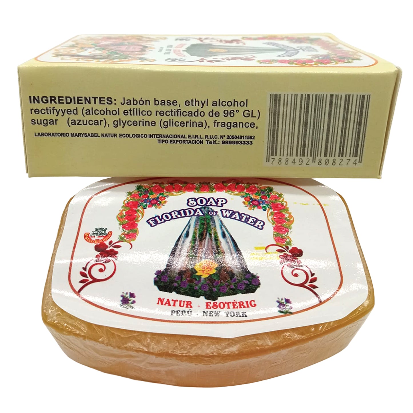 Colonia de Agua Florida 270 ml - Perú Murray y Lanman + Jabón Agua Florida + Pulsera 7 Nudos Roja - Limpia, purifica y aleja energías negativas