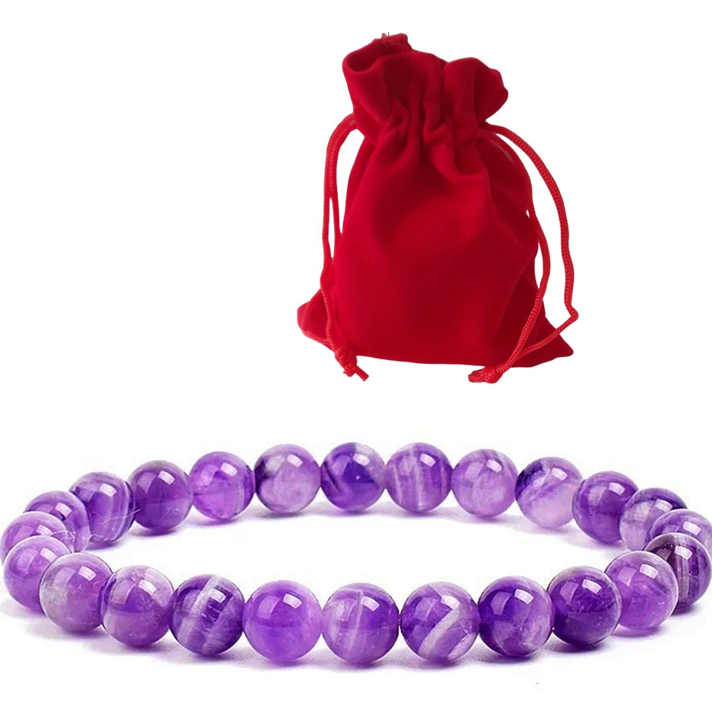 Pulsera Amatista Natural – Calma, Intuición, Protección y Claridad Mental