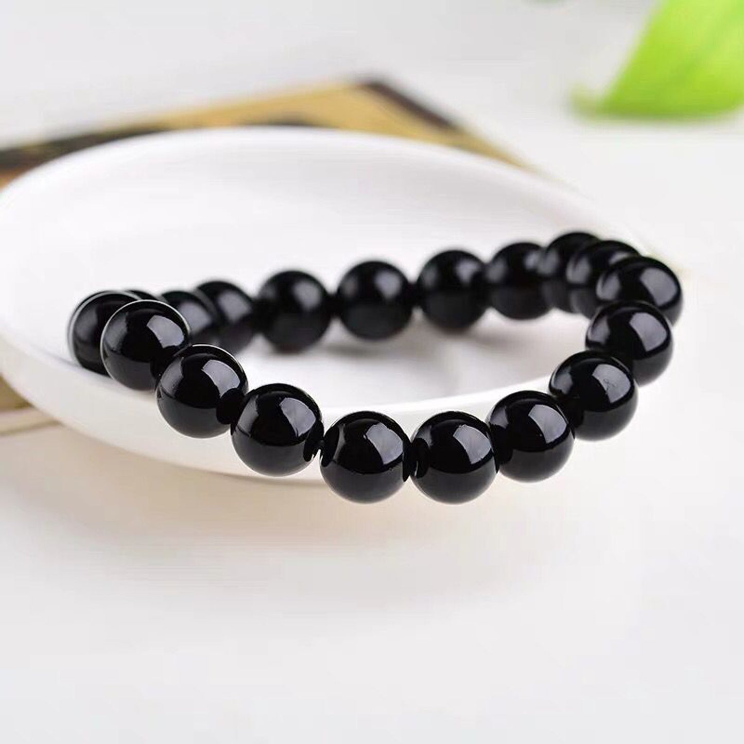 Pulsera Hematita y Pulsera Obsidiana. Equilibrio Emocional-Protección. Amuleto de protección para Hombre y Mujer