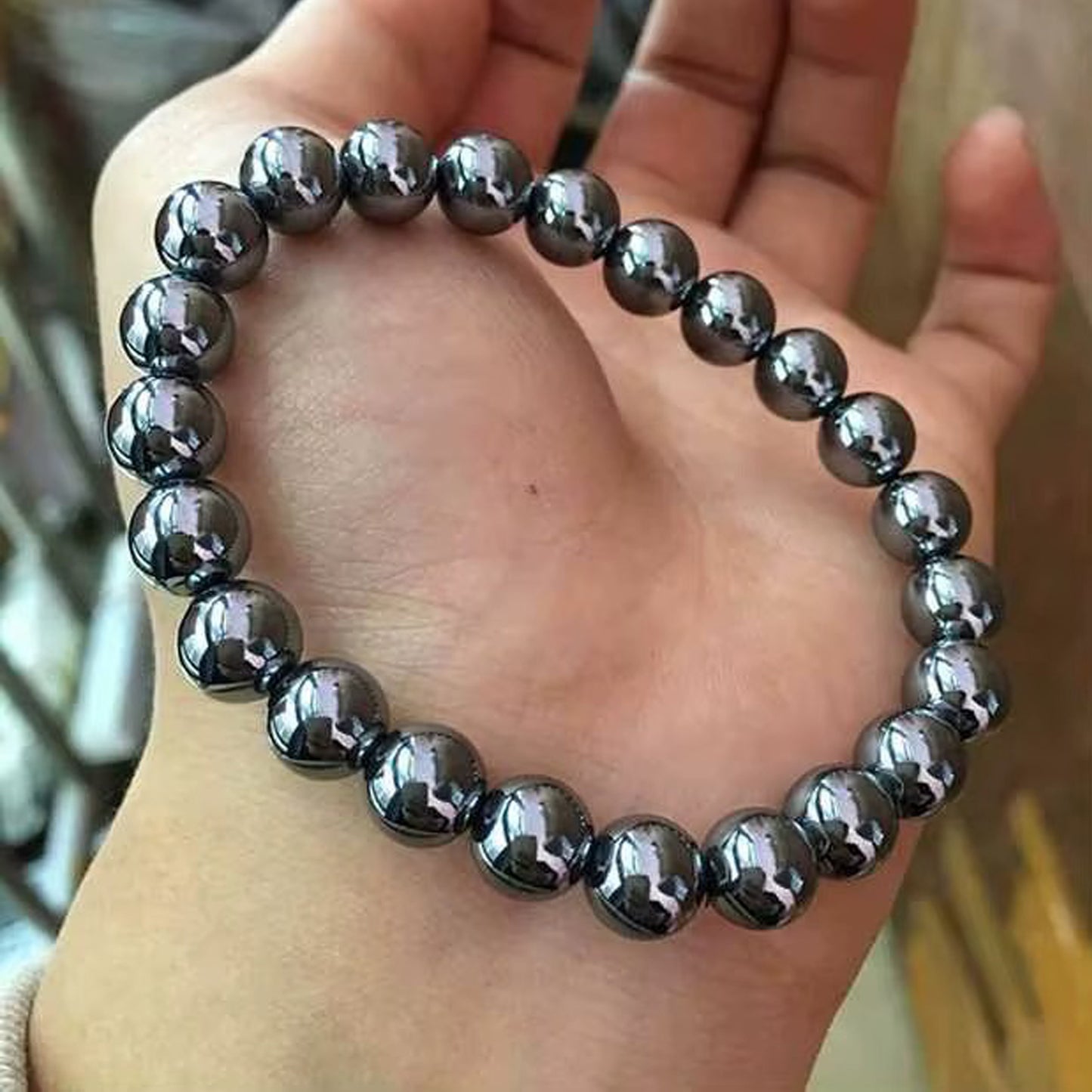 🛡️ Pulsera de Hematita – Protección, equilibrio y energía vital