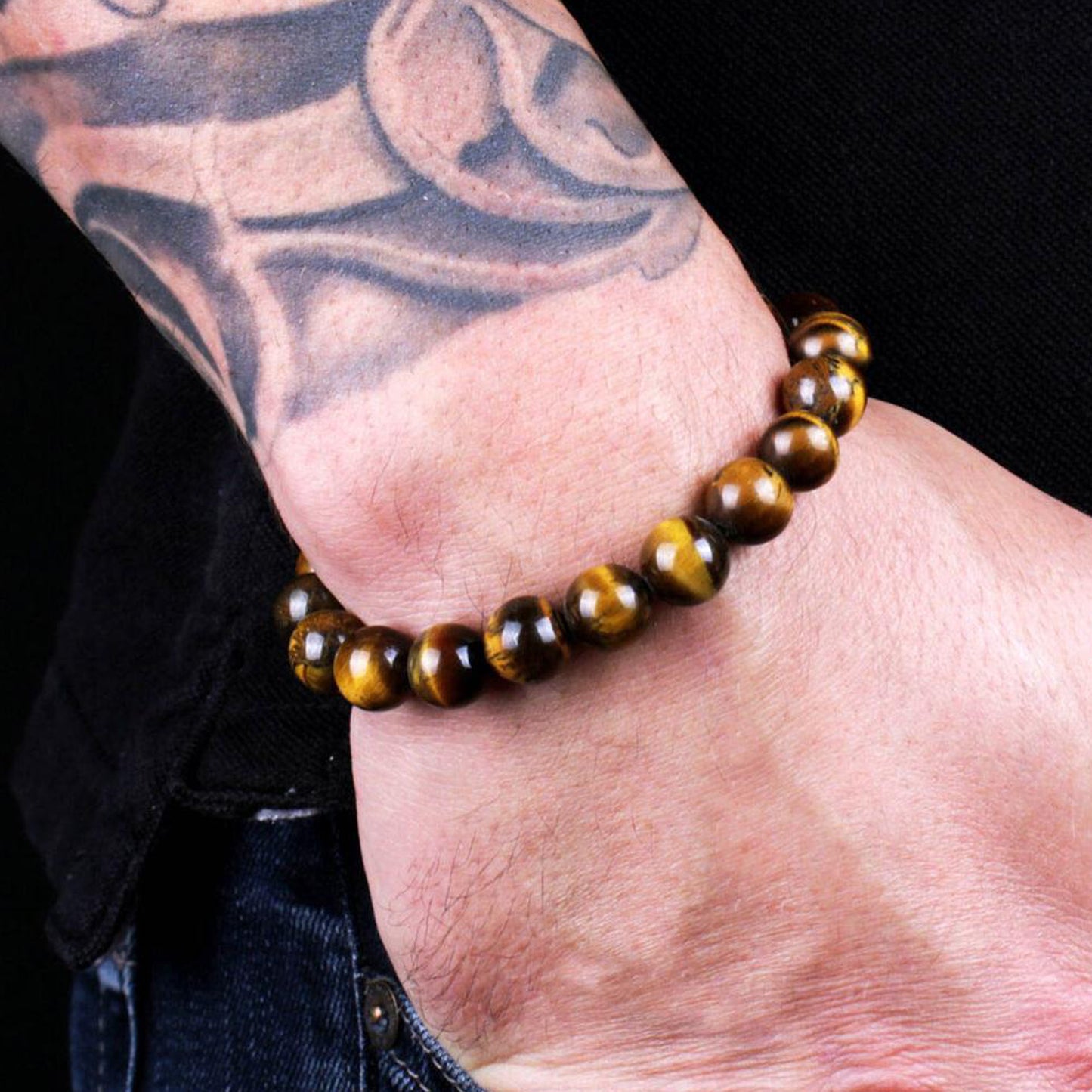 Pulsera Ojo de Tigre - Limpia, purifica y aleja energías negativas - Hombre y Mujer