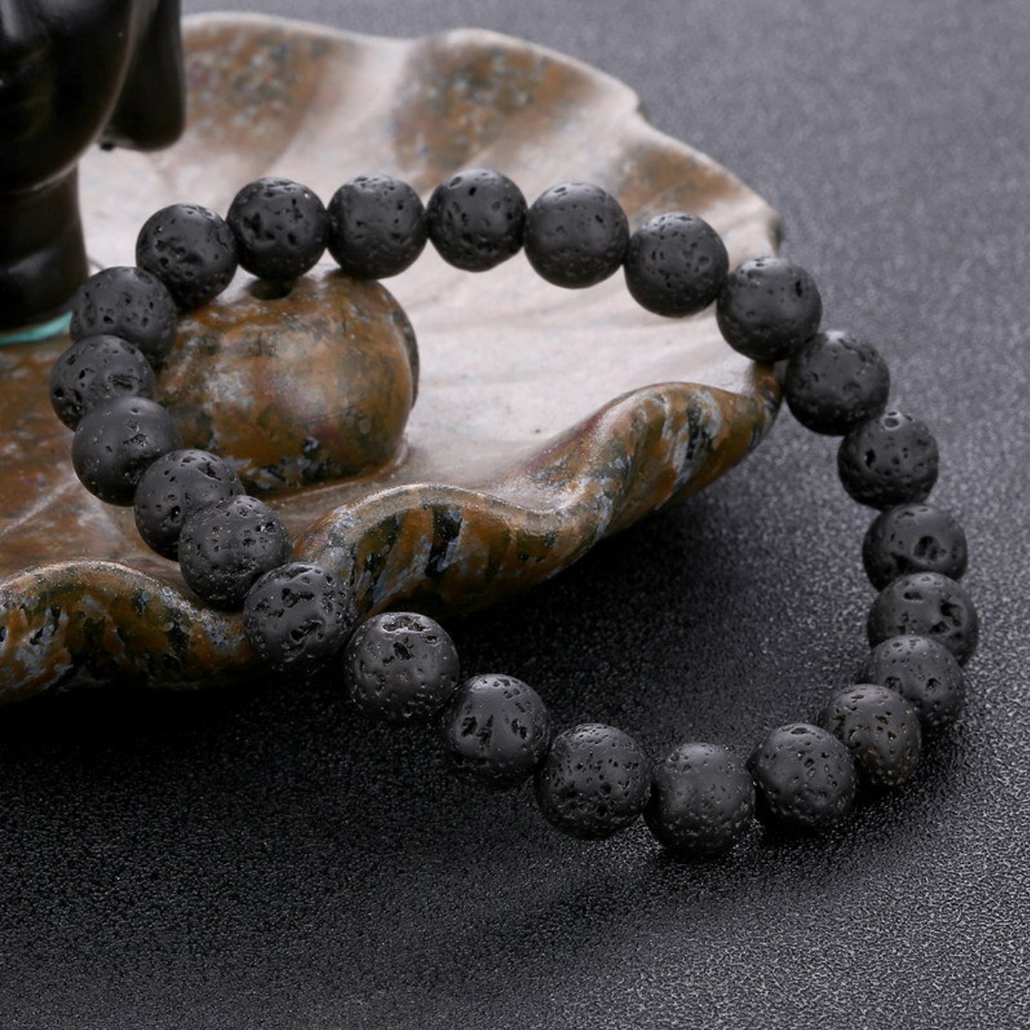 Pulsera de Roca de Lava Volcánica – Fuerza, estabilidad y conexión con la tierra. Hombre y Mujer