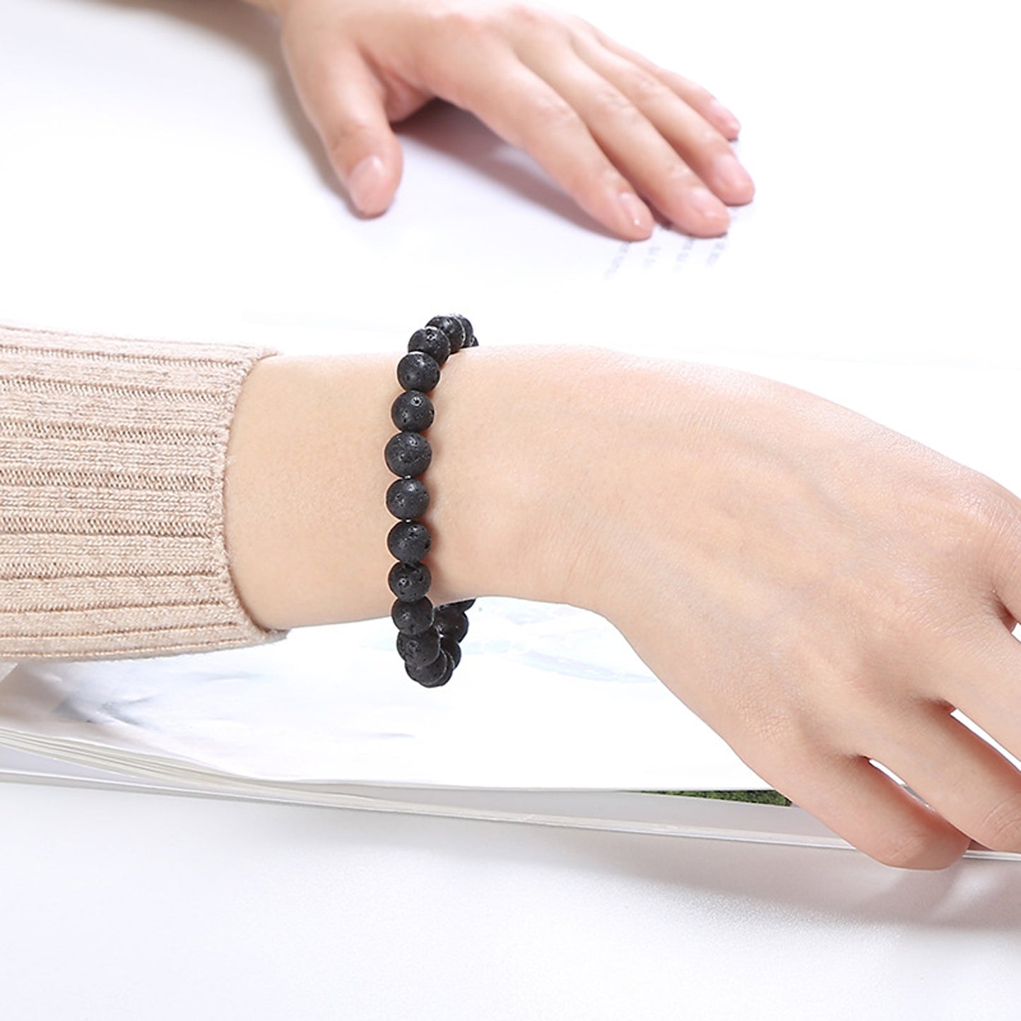 Pulsera de Roca de Lava Volcánica – Fuerza, estabilidad y conexión con la tierra. Hombre y Mujer