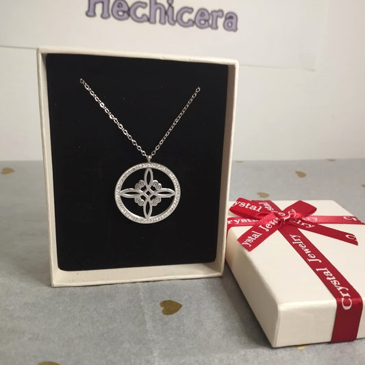Collar Nudo de Bruja en Acero Inoxidable – Amuleto de Protección y Magia