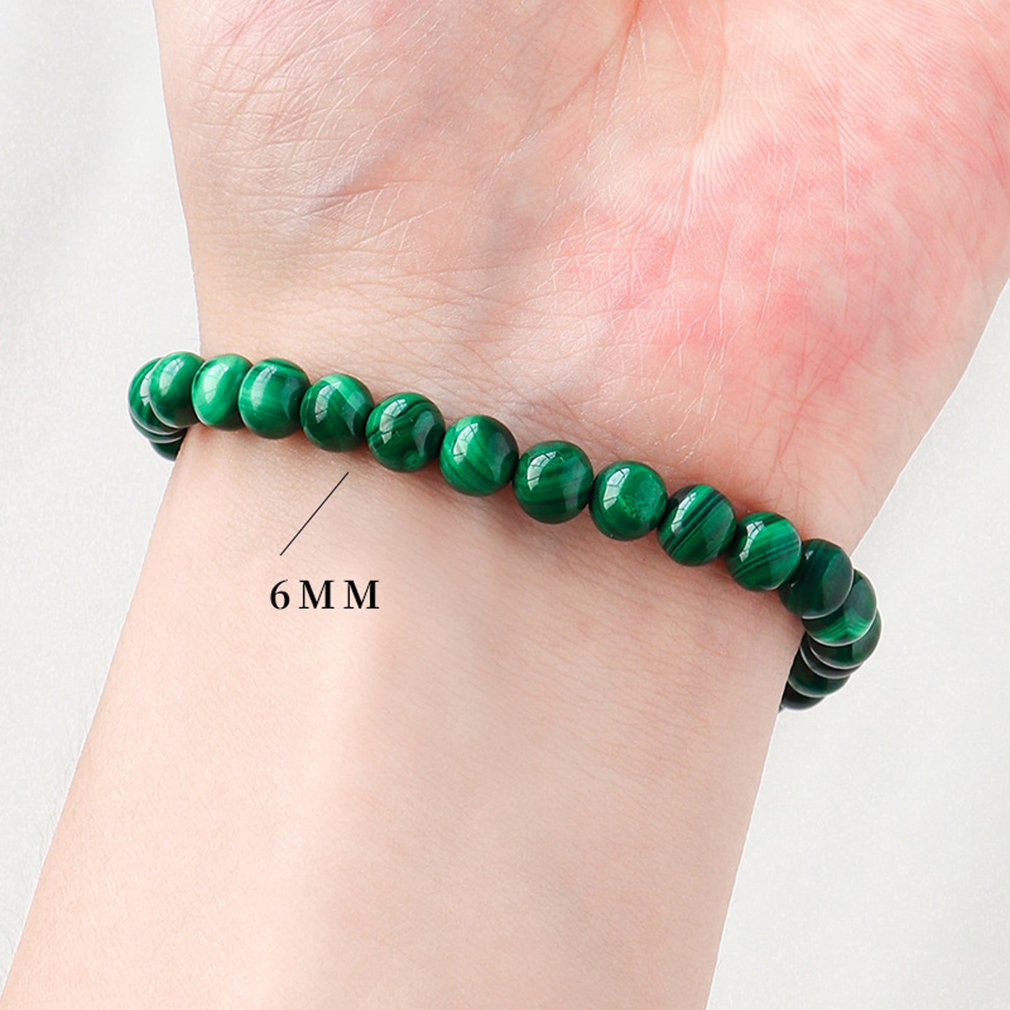 Pulsera de Malaquita + REGALO Colgante Malaquita - Armonía – Calma – Protección - Sanación. Amuleto de protección para Hombre y Mujer