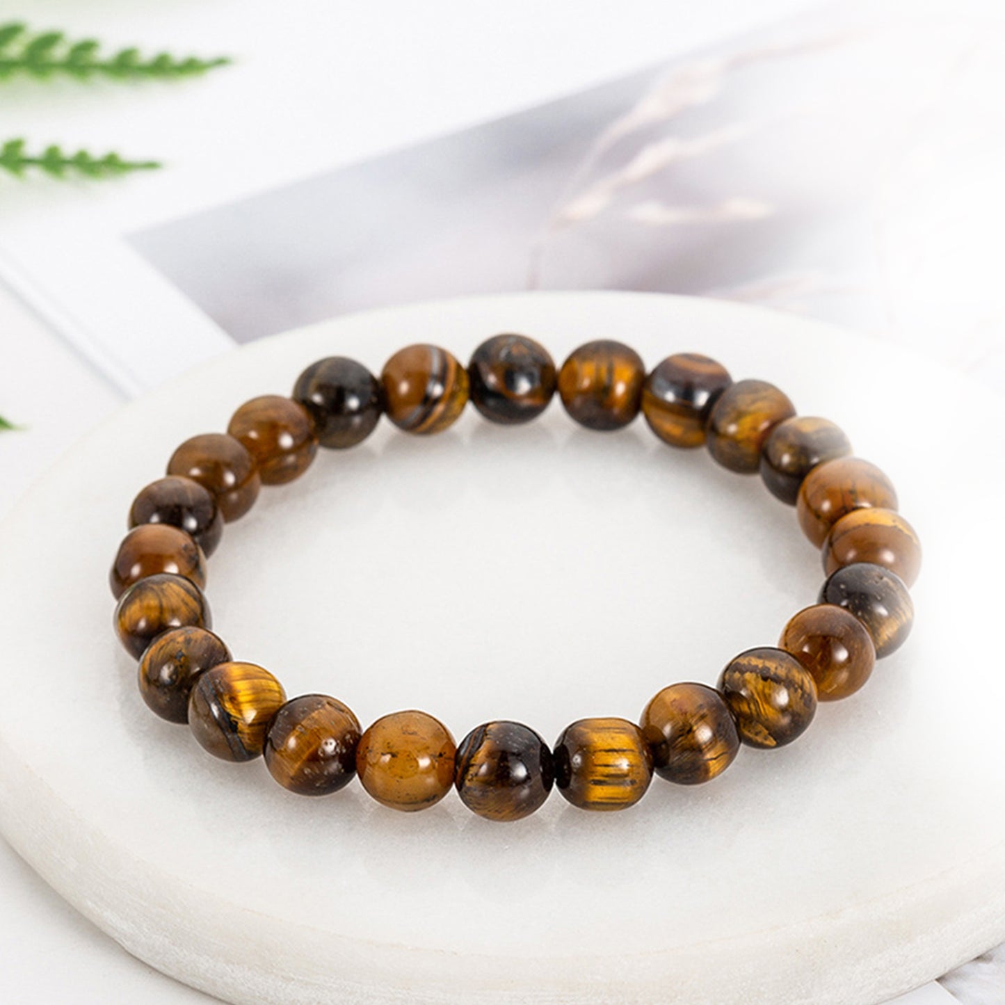 Pulsera Ojo de Tigre - Limpia, purifica y aleja energías negativas - Hombre y Mujer