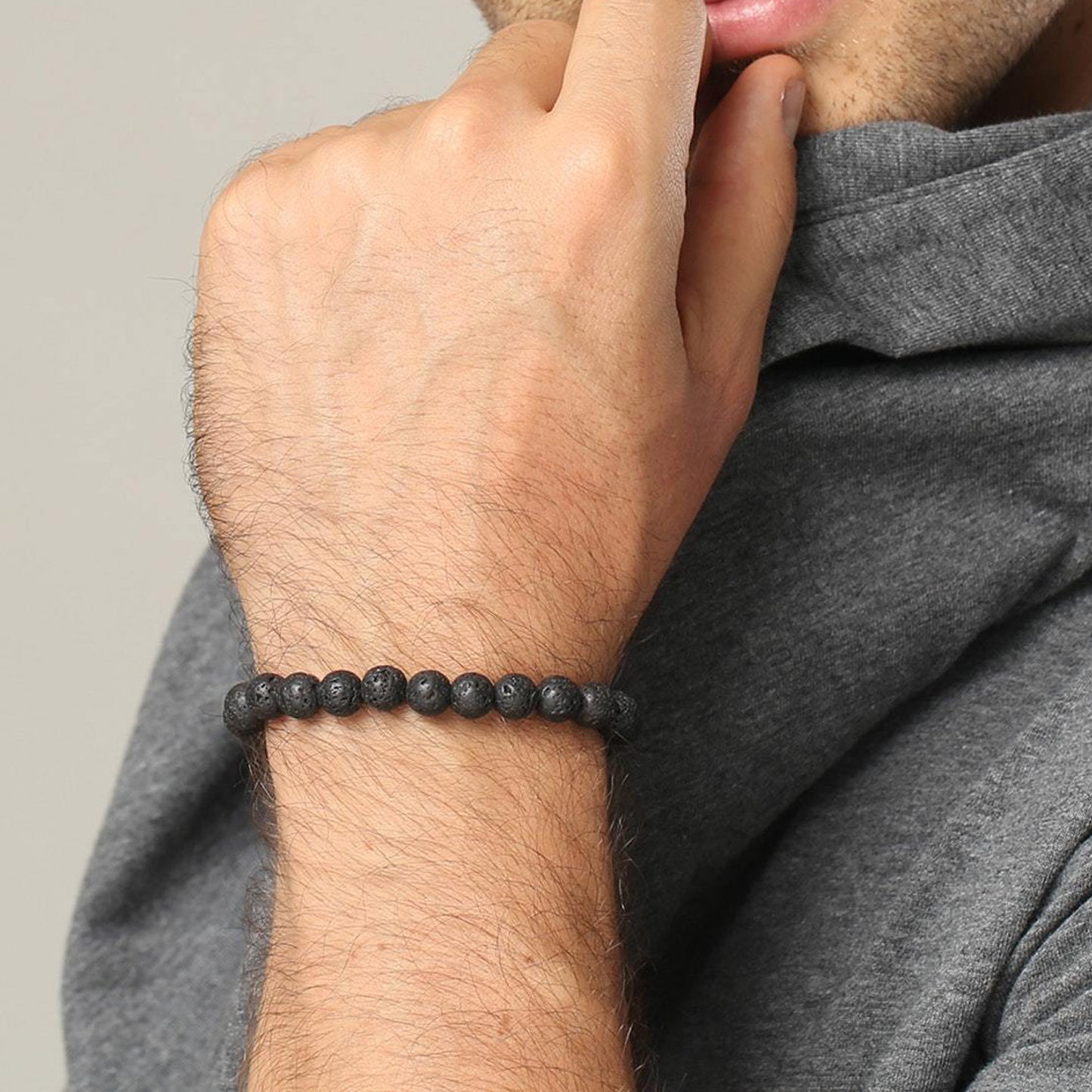 Pulsera de Roca de Lava Volcánica – Fuerza, estabilidad y conexión con la tierra. Hombre y Mujer