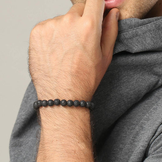 Pulsera de Roca de Lava Volcánica – Fuerza, estabilidad y conexión con la tierra. Hombre y Mujer